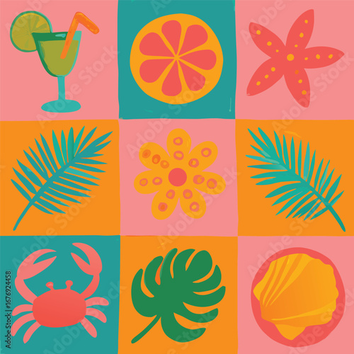 Tropical Summer Vibes Beach Vacation Fun