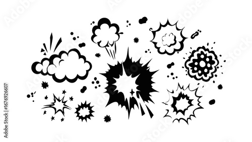 Comic Book Explosions and Sound Effects comic style