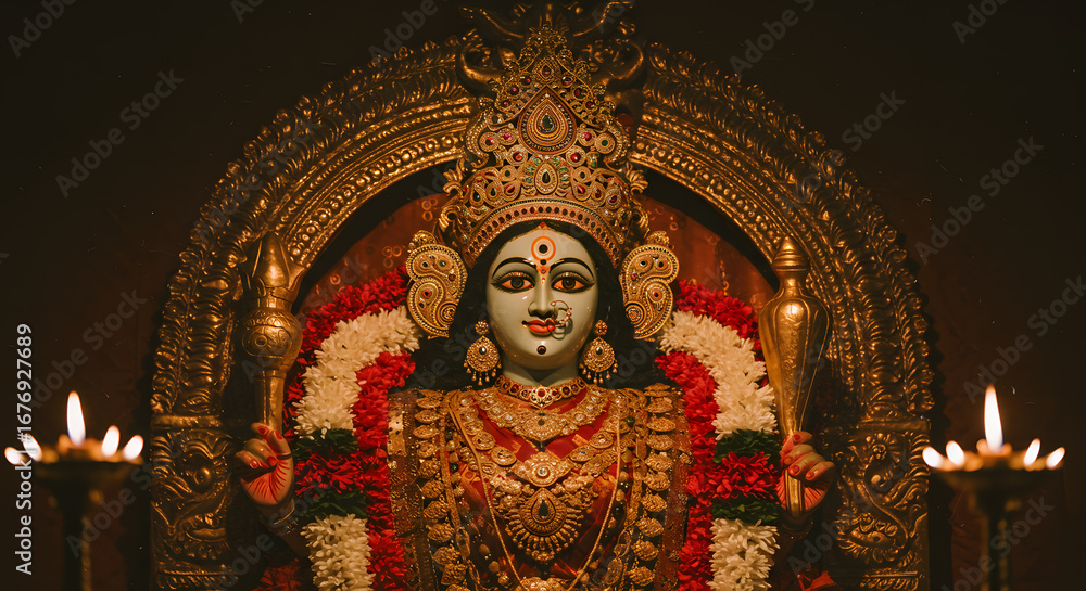 custom made wallpaper toronto digitalBeautiful statue of the hindu goddess durga for navaratri and durga puja festival a concept for worship religion culture tradition and spiritual art