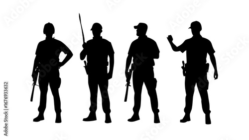 Police Officer Standing Profile law enforcement uniform