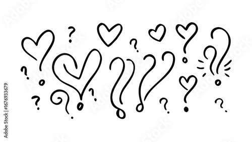 Question Mark Heart Silhouette symbol love