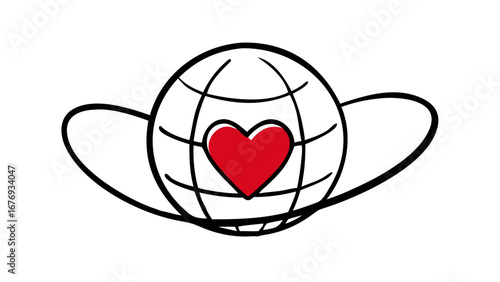 Red heart symbol love emotion