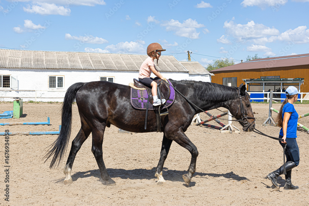Family outdoor recreation and horse riding training for kids Family outdoor recreation and horse riding training for kids