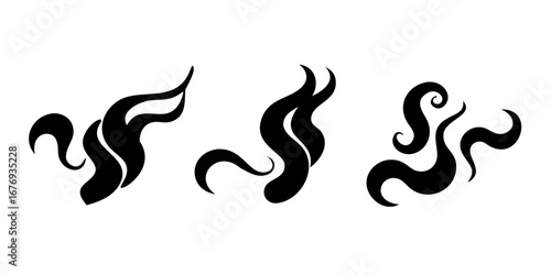 Swirling Black Smoke Wisps abstract ethereal