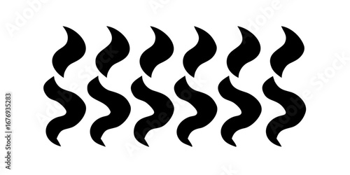 Swirling Black Smoke Wisps abstract