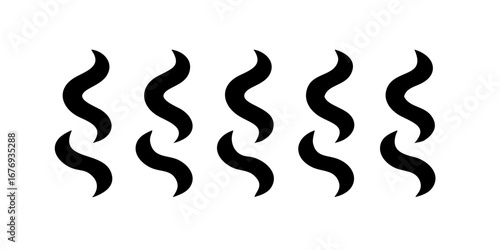 Swirling Black Smoke Wisps abstract