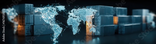 Global logistics network, seamless delivery across international borders via connected boxes