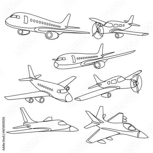 vector illustration of plane