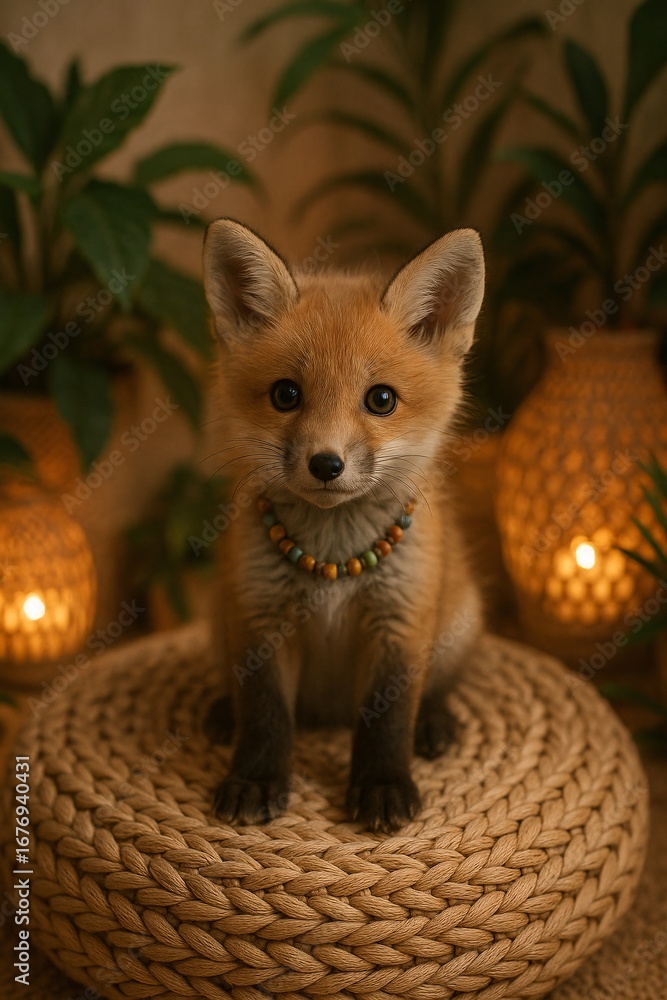 Obraz premium Enchanted Baby Fox Portrait