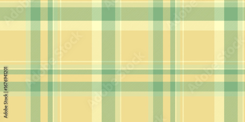 Traditional seamless pattern check, layer plaid background vector. French tartan textile texture fabric in yellow and light colors.