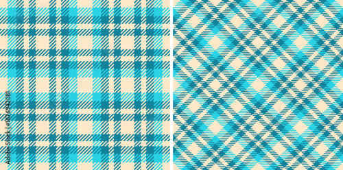 Plaid pattern check of background tartan texture with a textile vector fabric seamless. Set in summer colors. Vogue fashion trends for the season.