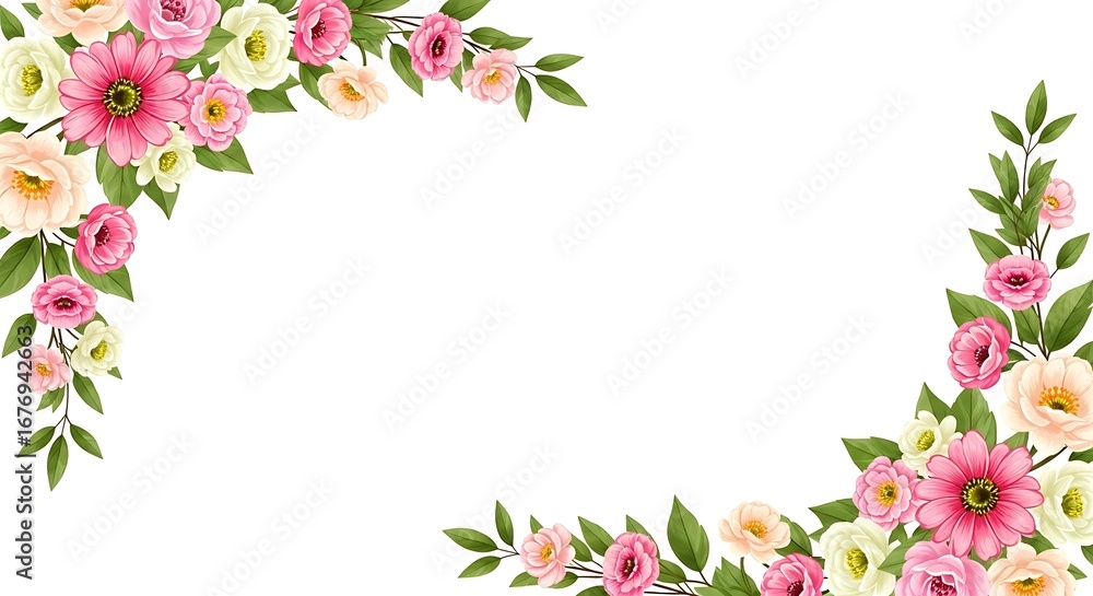 Naklejka premium Floral Border Design.