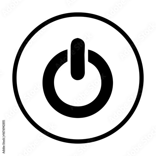 power star and shut down icon vectors design