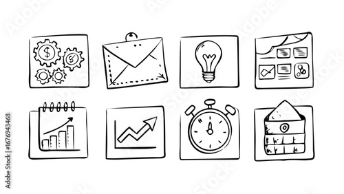 Business Growth Chart and Financial Symbols finance graph