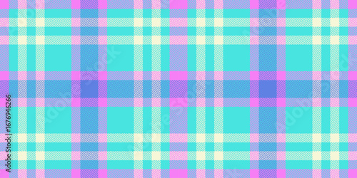 Vibrant plaid pattern with pastel hues. A versatile backdrop for design, textiles, fashion, or festive themes. Seamless and eyecatching, ideal for various creative projects.