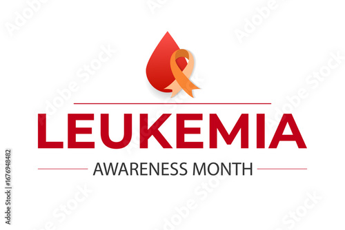 Leukemia Awareness Month. A campaign to raise awareness about leukemia in September. Support for the fight against blood cancer. Vector illustration. The banner