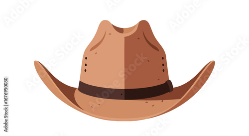 Classic Western Cowboy Hat Illustration: A Timeless Symbol of the American Frontier Spirit and Heritage perfectly embodying tradition and adventure