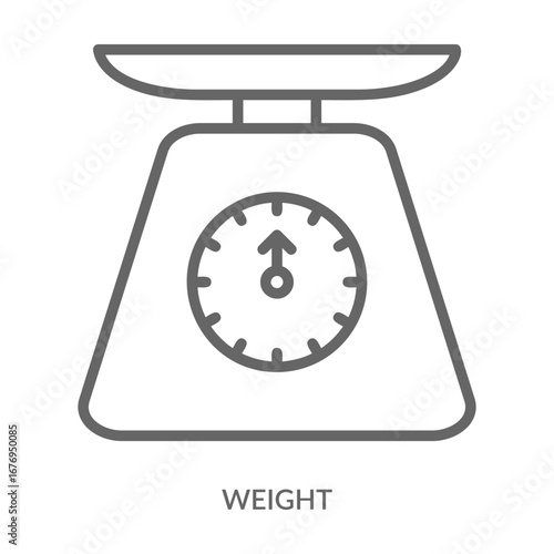 Weight Icon Line Style. Design Vector Illustration