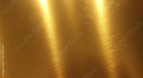 Brushed gold metal texture with dramatic vertical light streaks