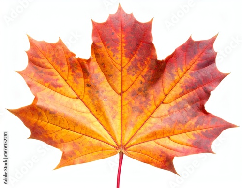 Wallpaper Mural Colorful autumn leaf with vibrant orange hues. Torontodigital.ca