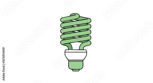 Stylized illustration of an energy-efficient light bulb showcasing eco-friendly design and sustainable lighting solutions for modern consumers