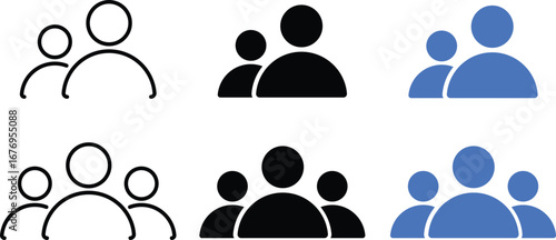 People group cons. business process management strategy symbol. Team management icons. innovation concept sign. representing teamwork symbols