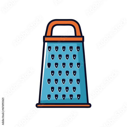 Precision in the Kitchen: A vibrant graphic captures a detailed depiction of grater. Ready for your culinary creations. 