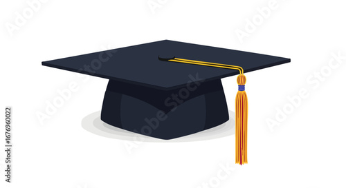 Illustration of Academic Achievement: Symbolic Mortarboard for Educational Milestone Celebration