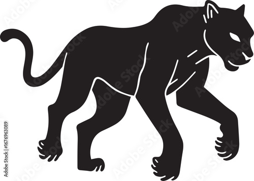 black panther  silhouette vector