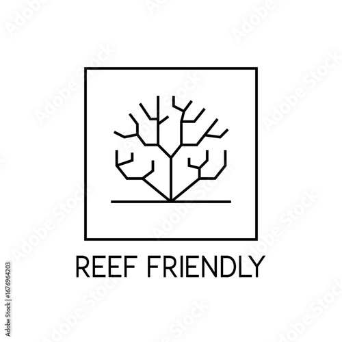 Reef Friendly Eco Cosmetic Vector Symbol