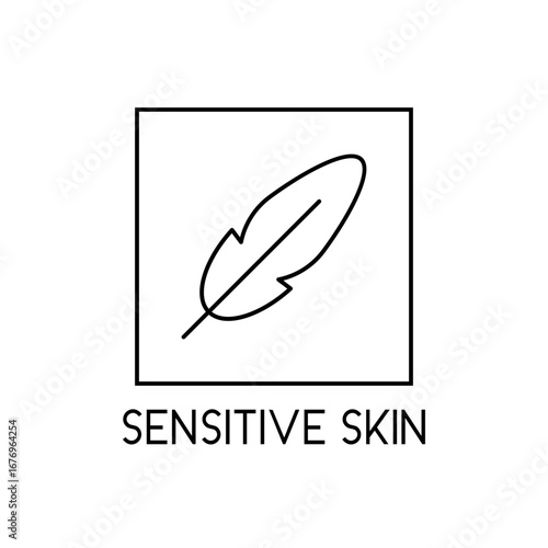 Sensitive Skin Dermatology Care Vector Symbol