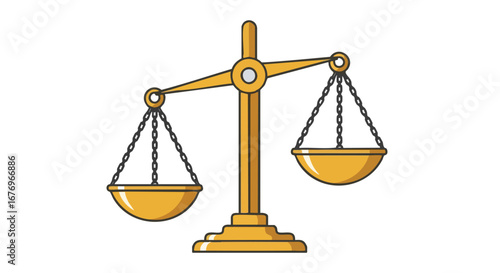 Stylized depiction of golden scales symbolizing justice, equity, and equilibrium in a legal or regulatory setting concept for advocacy