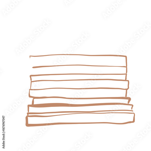 Minimalist Line Art Book Illustration – Reading & Literature Clipart