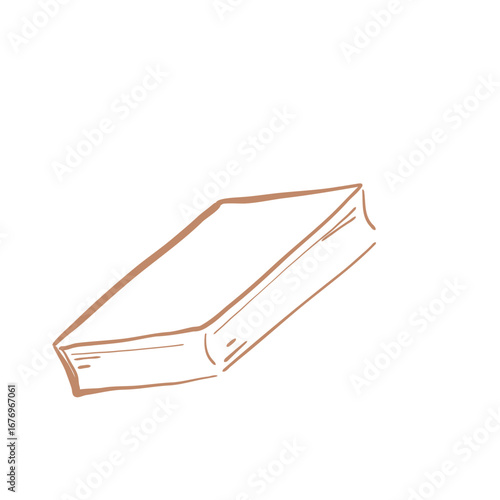Minimalist Line Art Book Illustration – Reading & Literature Clipart