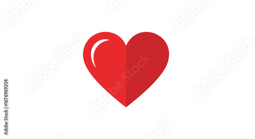 Geometric symbol of affection representing romance or healthcare,isolated on a light backdrop, suitable for diverse concepts of love, support and