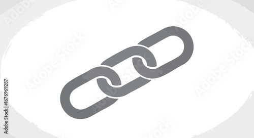 Interconnected Unity: Representing Connection and Strength Through Interlocking Elements Depicted in a Simple Grey Design on White Background