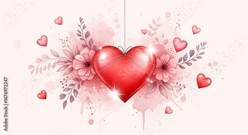Romantic Heart Graphic Design.