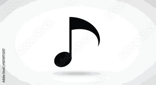 Elegant musical note illustration on a textured background, representing rhythm and harmony in minimalist style