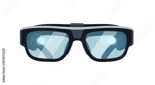 Futuristic augmented reality glasses with sleek design and transparent lenses promising advanced digital experiences