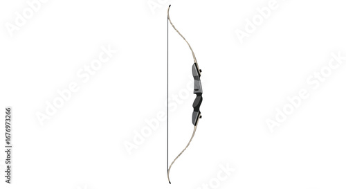Precision Archery Equipment: High-Performance Bow Isolated for Targeting Excellence and Hunting Sports Ready for Stock Photography and Design Assets