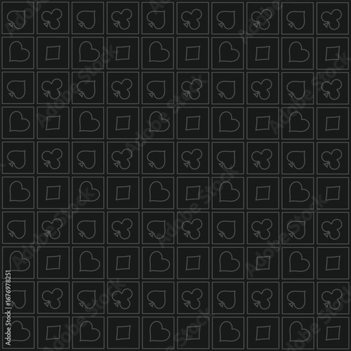 Poker black table background pattern. Casino concept. Vector