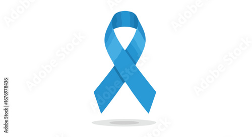 Teal Awareness Ribbon: Symbol of Hope and Support for a Brighter Future with Healthcare and Awareness Illustration and Promotion for Cancer