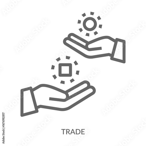 Trade Icon Line Style. Design Vector Illustration
