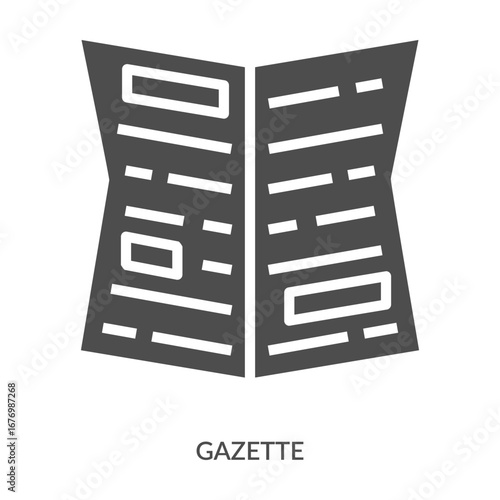 Gazette Icon Line Style. Design Vector Illustration