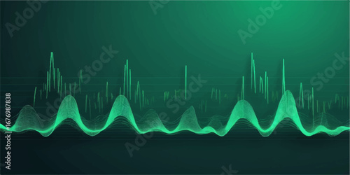 Medical vector illustration of an EKG heartbeat pulse on a monitor, an abstract graphic line forming a heart