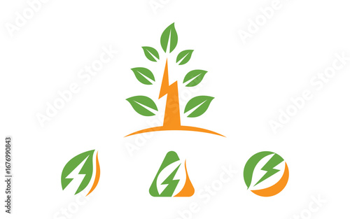 Tree leaf ecology nature  Healthy vegan concept element v4.41