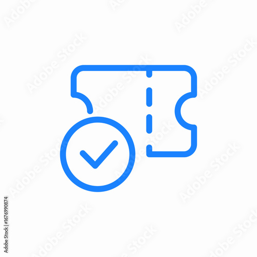 activated coupon ticket icon sign vector