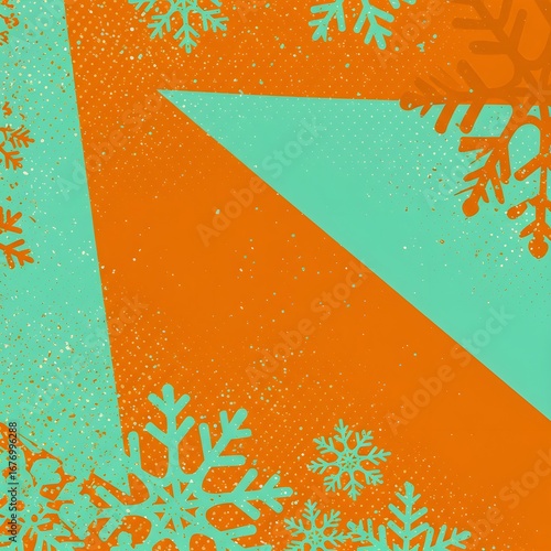 Generative AI, An abstract winter morning background in pop art style