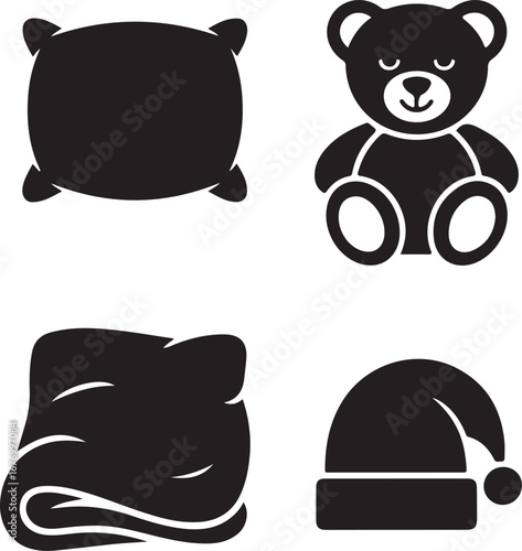 Sweet Dreams Pillow, Teddy Bear and Sleep