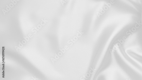 Luxury white Silk Fabric Background Smooth Texture Elegant Draped Material